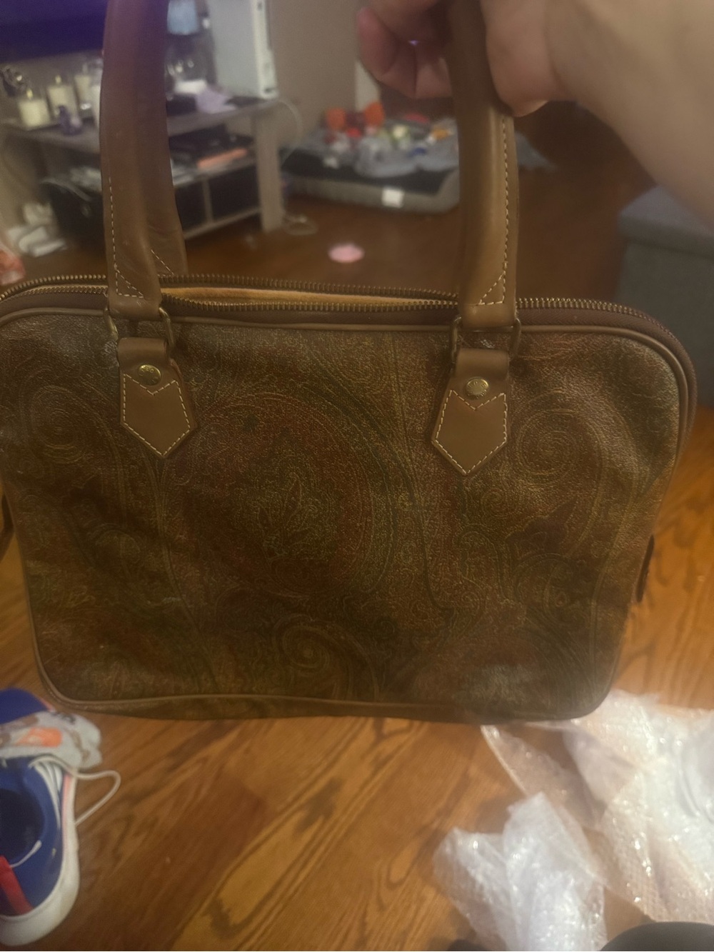 ETRO  Brown Paisley Briefcase - luxury vintage - Picture 2 of 13